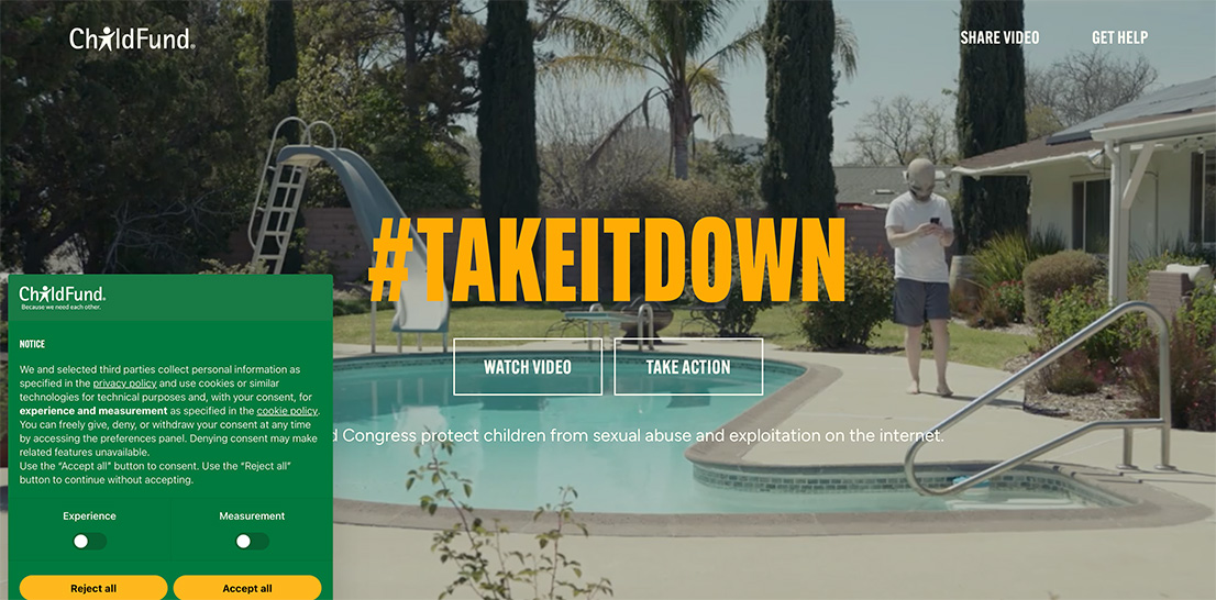 Take It Down campaign webpage